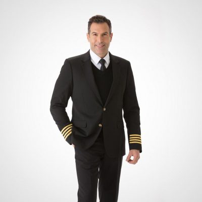 Black suit pilot uniform with epaulettes (5)