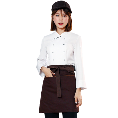 Brown catering uniform with pockets (4)