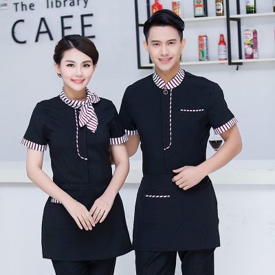 Chinese black classic hospitality uniform (1)