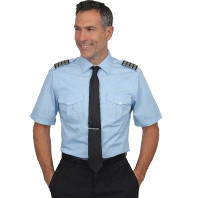 Classic blue handsome airline pilot uniform (5)