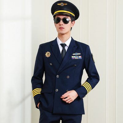 Classic standard dark blue pilot uniform (6)