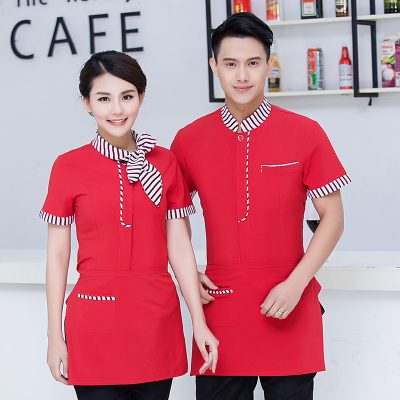 Colored Chinese classic hospitality uniform (6)