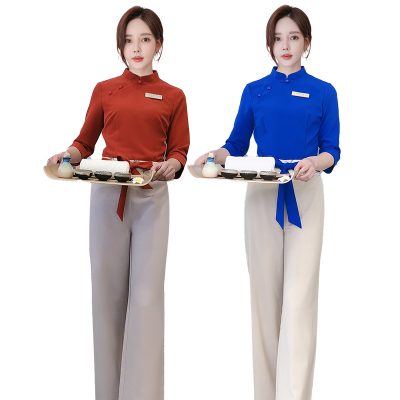 Custom design hotel waitress uniform (4)