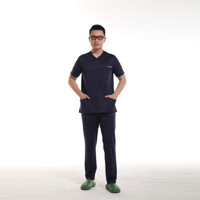 Dark blue medical scrub uniform (4)