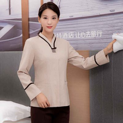 Elegant oriental style cleaner uniform (2)