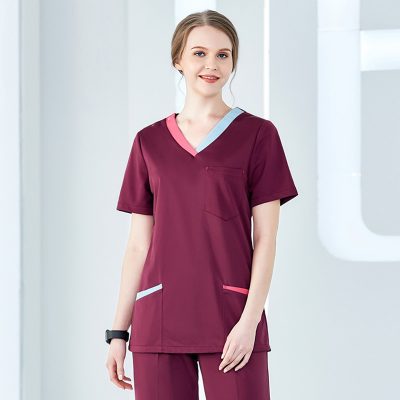 Fashion design medical scrub uniform (4)