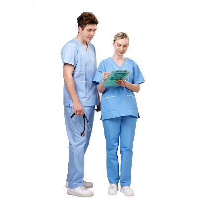 Fashion medical scrub uniform set (4)