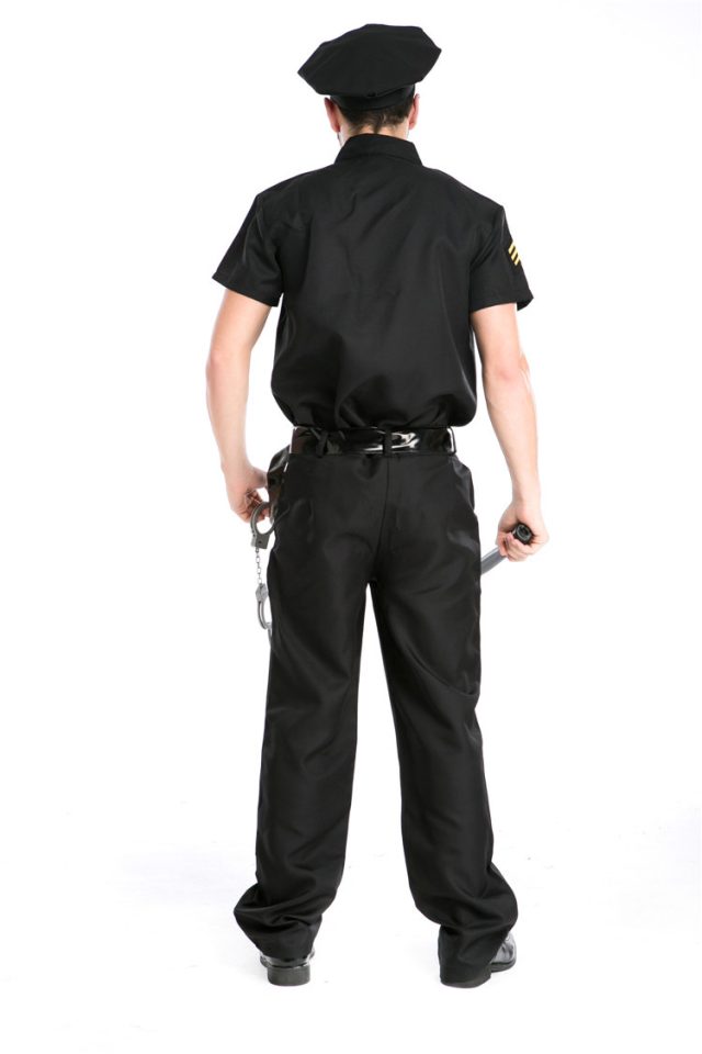 Field black men’s police uniform (2)