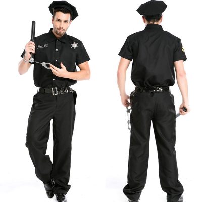 Field black men’s police uniform (4)