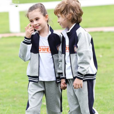 Gray jacket comfortable school uniform (6)