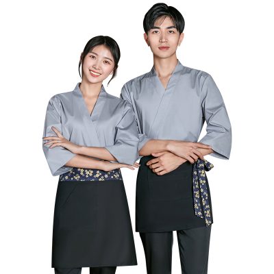 Japanese style hotel gray staff uniform (1)