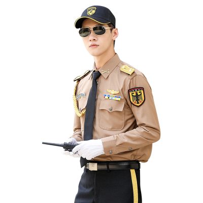 Khaki new high-end style security uniform (3)