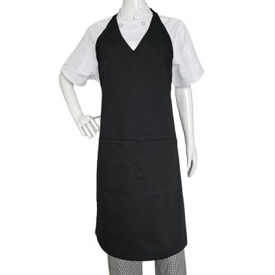 Ladies black simple catering uniform (6)
