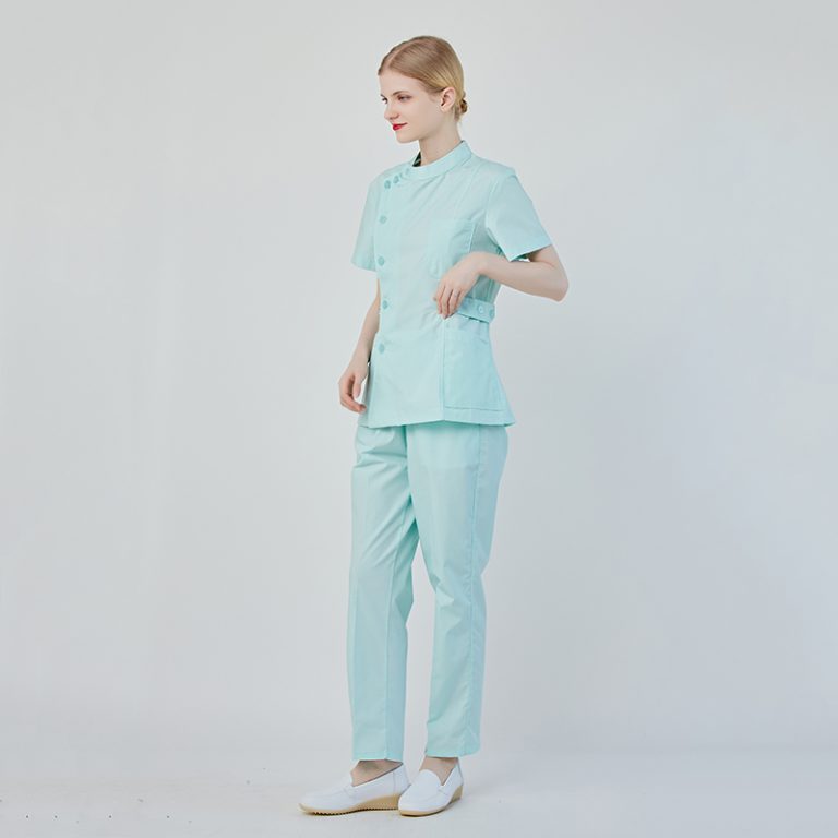 Light green hospital scrub uniform
