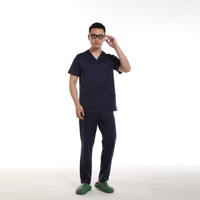 Men’s black medical scrub uniform (2)