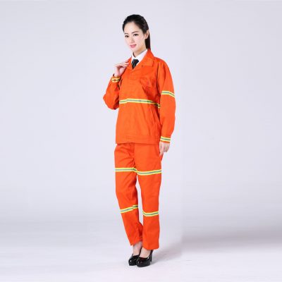 Orange warning safety outdoor cleaner uniform (5)