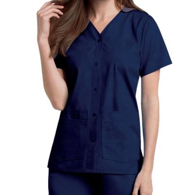 Red classic design hospital uniform (4)