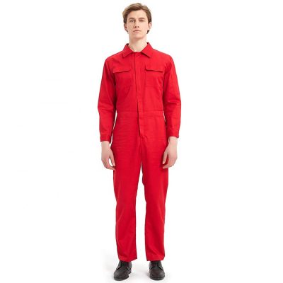 Red cotton new industrial uniforms (3)