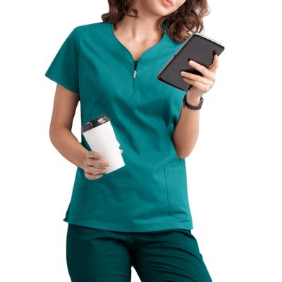 Scrub suit flexible medical work uniform (2)