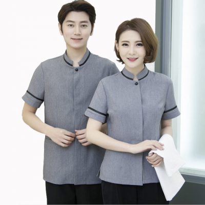 Short sleeve design hotel staff uniform (5)