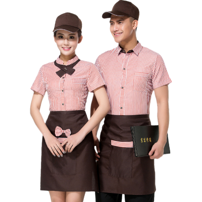 Summer short-sleeved restaurant catering uniforms (2)