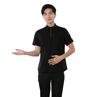 The latest black slim catering uniforms (3)