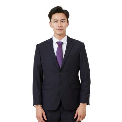 Unisex black cotton suit company uniform (4)