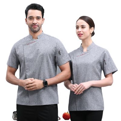 Western restaurant grey catering uniforms (2)
