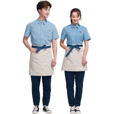 Wholesale top sky blue restaurant uniforms (4)