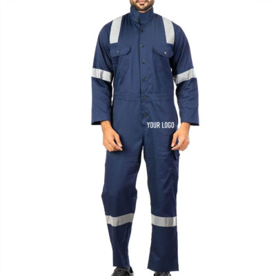 vis reflective industrial coveralls