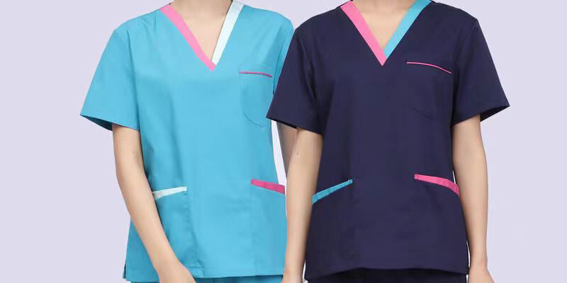 Custom Mandarin Collar Medical Uniform Sets for Hospital Staff (7) Collar Medical Uniform Manufacturer