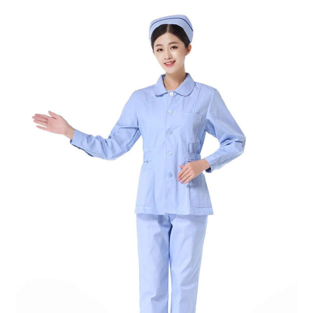 Long Sleeve Women’s Nursing Uniform Sets for Hospitals (1) Women’s Nursing Uniform Manufacturer