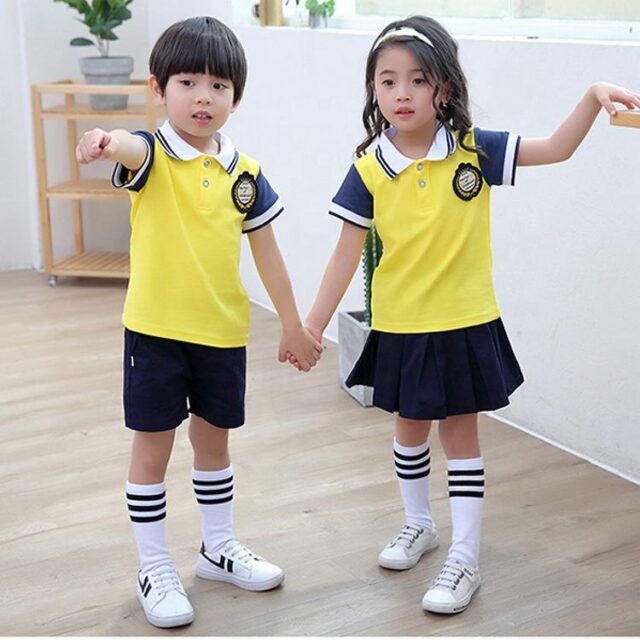 Wholesale School Uniforms Boys Girls Cotton Class Clothes (4) Wholesale cotton school uniforms