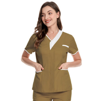 neck medical scrub tops unifor