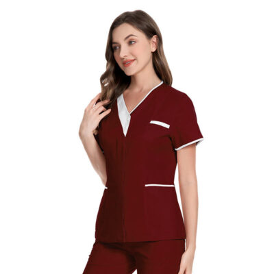 neck medical scrub tops unifor